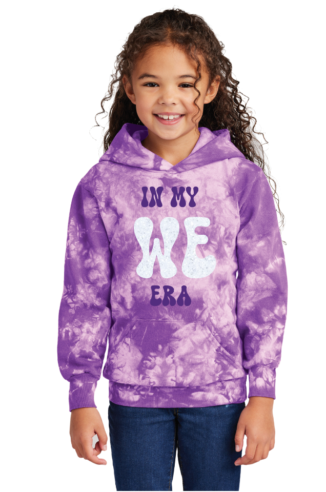 Port&Co.- In my WE era Crystal Tie Dye Hoodie (Matte or Glitter)