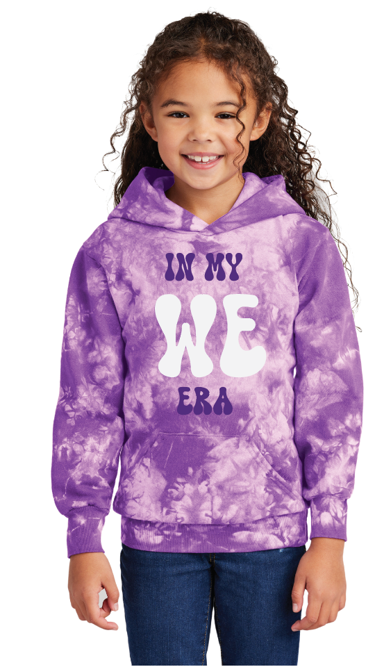 Port&Co.- In my WE era Crystal Tie Dye Hoodie (Matte or Glitter)