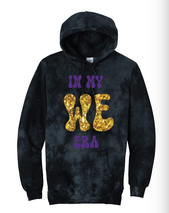 Port&Co.- In my WE era Crystal Tie Dye Hoodie (Matte or Glitter)