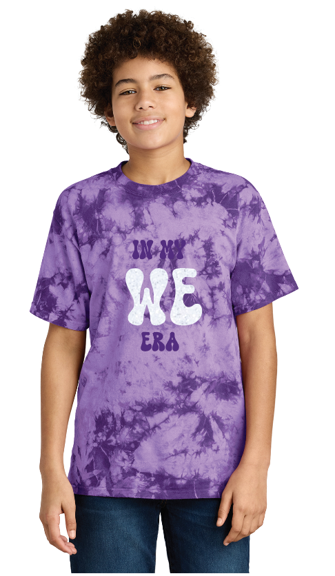 Port&Co.- In my WE era Crystal Tie Dye Tee (Matte or Glitter)