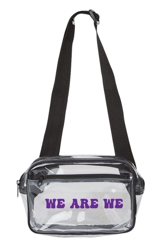Clear Stadium 2-Pocket Fanny Pack/Crossbody Bag- WE