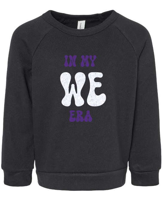 BELLA + CANVAS - Sponge Fleece Raglan Crewneck Sweatshirt- In My WE Era (Matte&Glitter)