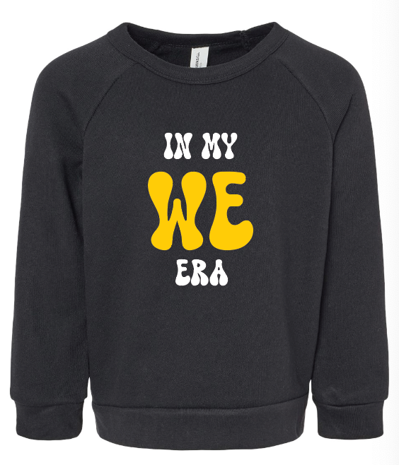 BELLA + CANVAS - Sponge Fleece Raglan Crewneck Sweatshirt- In My WE Era (Matte&Glitter)