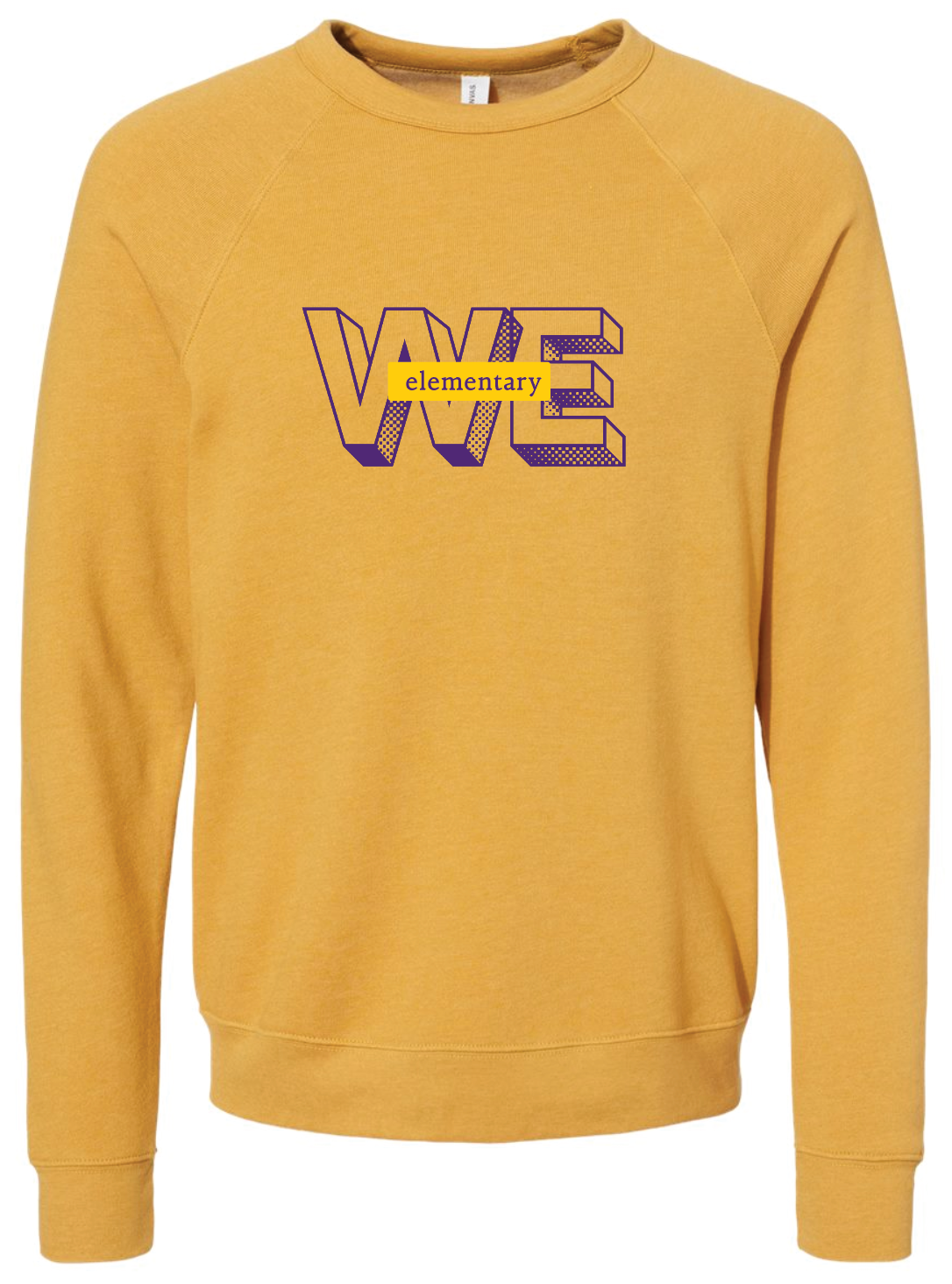 BELLA + CANVAS - Sponge Fleece Raglan Crewneck Sweatshirt- WE elementary
