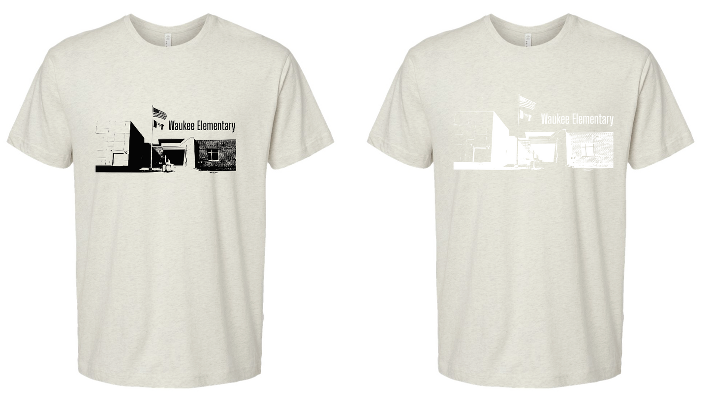 LAT- Unisex Fine Jersey Tee- Waukee Elementary Building