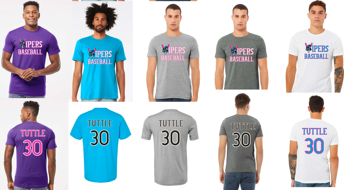 BELLA + CANVAS - CVC Jersey Tee VIPERS BASEBALL