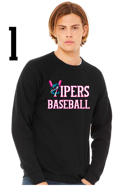 BELLA + CANVAS - Sponge Fleece Raglan Crewneck Sweatshirt - Vipers