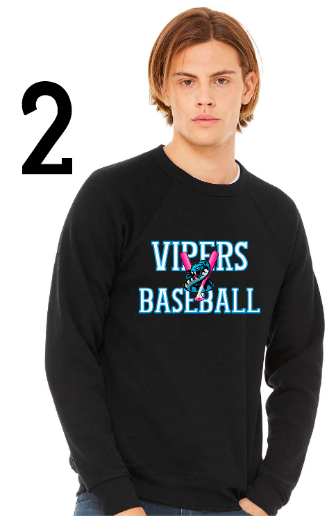 BELLA + CANVAS - Sponge Fleece Raglan Crewneck Sweatshirt - Vipers