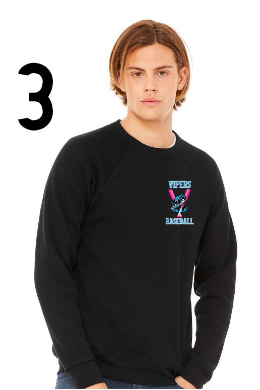 BELLA + CANVAS - Sponge Fleece Raglan Crewneck Sweatshirt - Vipers